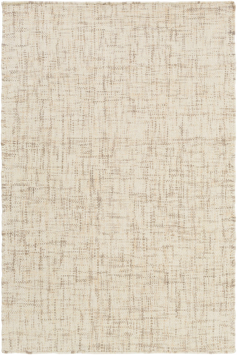 Cream Hand Woven 100% Wool Cottage Rectangle Handmade rug, Indoor use only, no fringe, non-washable.