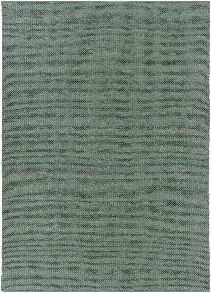 Dusty Sage Hand Woven 100% Jute Cottage Rectangle Handmade rug, Indoor use only, no fringe, non-washable.