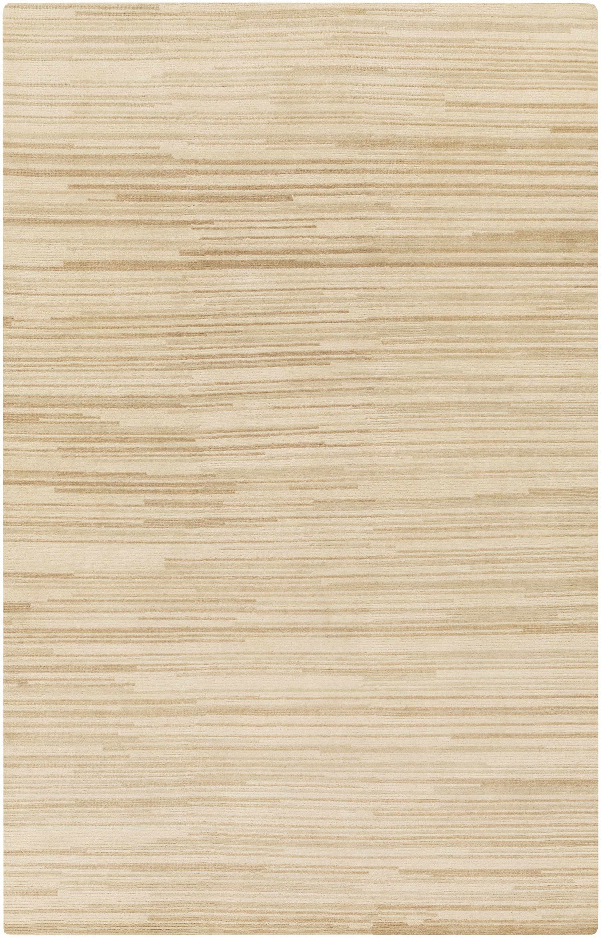 Tan Hand Knotted 100% Wool Cottage Rectangle Handmade rug, Indoor use only, no fringe, non-washable. runner also available