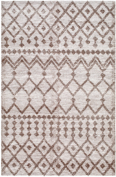 Off-White Hand Woven 100% Recycled PET Yarn Global Rectangle Handmade rug, Indoor use only, no fringe, non-washable. runner also available