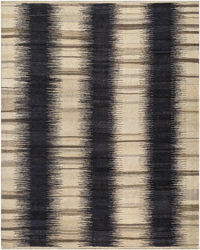 Midnight Blue Hand Woven 100% Wool Rustic Rectangle Handmade rug, Indoor use only, no fringe, non-washable.