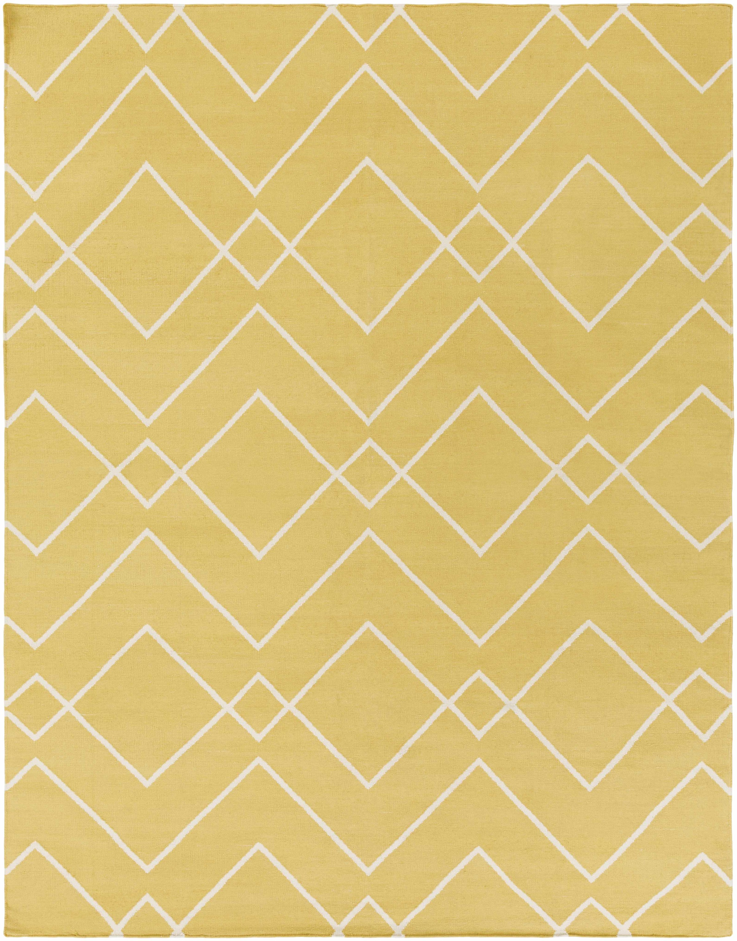 Tan Hand Woven 100% Cotton Modern Rectangle Handmade rug, Indoor use only, no fringe, non-washable. runner also available