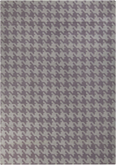Plum Hand Woven 100% Wool Modern Rectangle Handmade rug, Indoor use only, no fringe, non-washable.