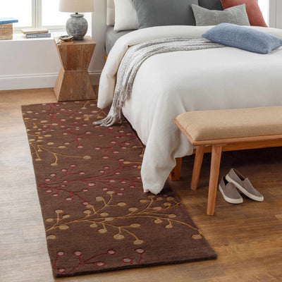Brown Hand Tufted 100% Wool Cottage Oval Handmade rug, Indoor use only, no fringe, non-washable. round, runner, square also available