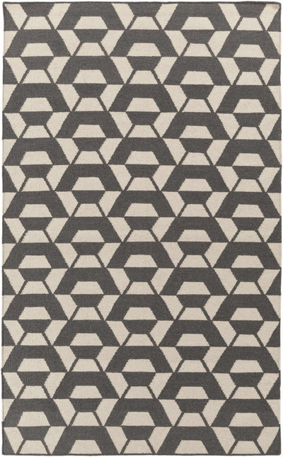 Charcoal Hand Woven 100% Wool Modern Rectangle Handmade rug, Indoor use only, no fringe, non-washable. runner also available