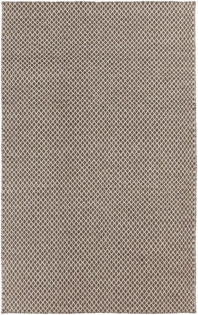 Dark Brown Hand Woven 100% Wool Cottage Rectangle Handmade rug, Indoor use only, no fringe, non-washable.