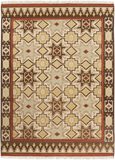 Ivory Hand Woven 100% Wool Cottage Rectangle Handmade rug, Indoor use only, has fringe, non-washable.