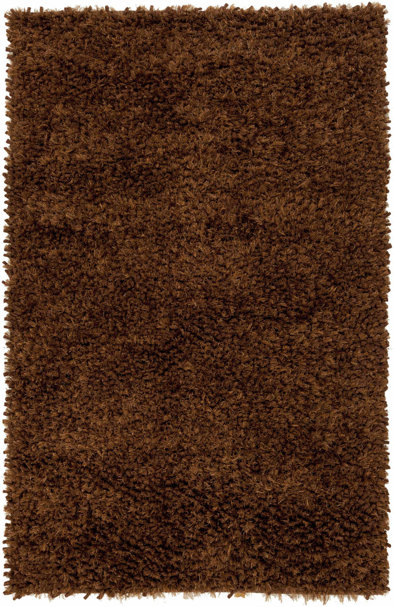 Dark Brown Hand Woven 60% Wool, 40% Polyester Modern Rectangle Handmade rug, Indoor use only, no fringe, non-washable.