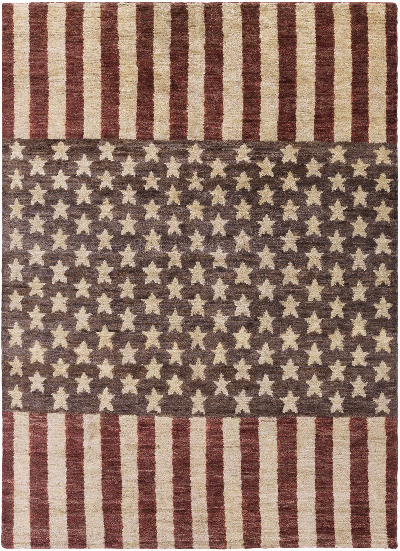 Rust Hand Knotted 100% Jute Modern Rectangle Handmade rug, Indoor use only, no fringe, non-washable.