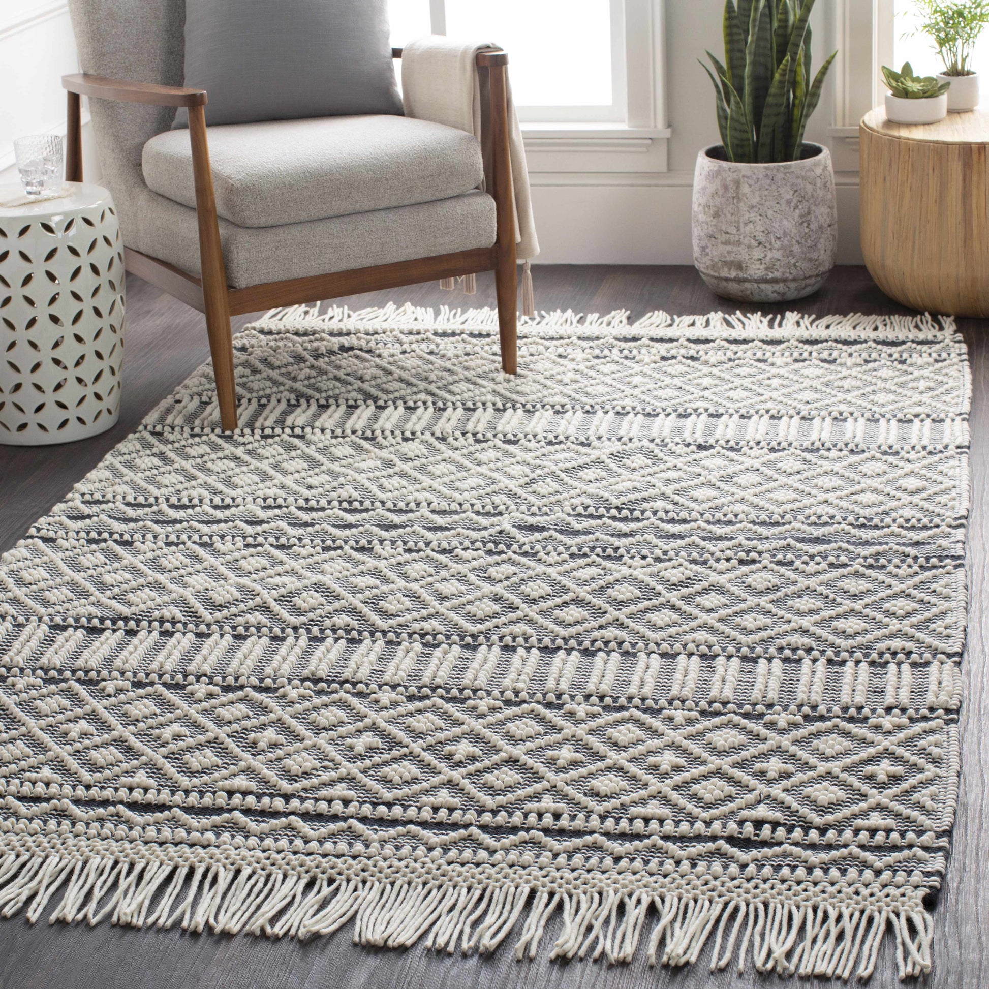 Farmhouse Tassels FTS-2300 Hand Woven Rug