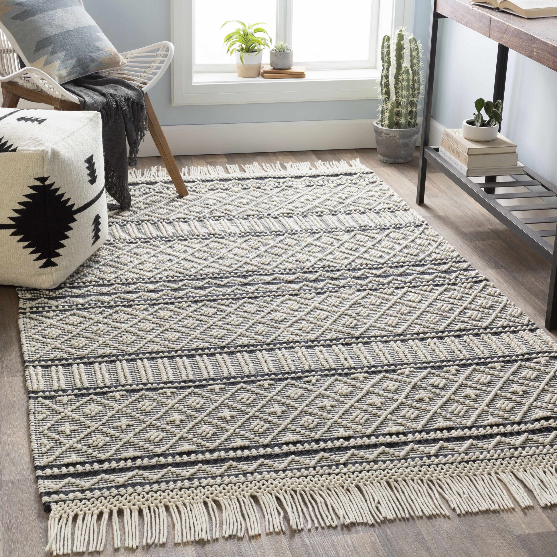 Farmhouse Tassels FTS-2300 Hand Woven Rug