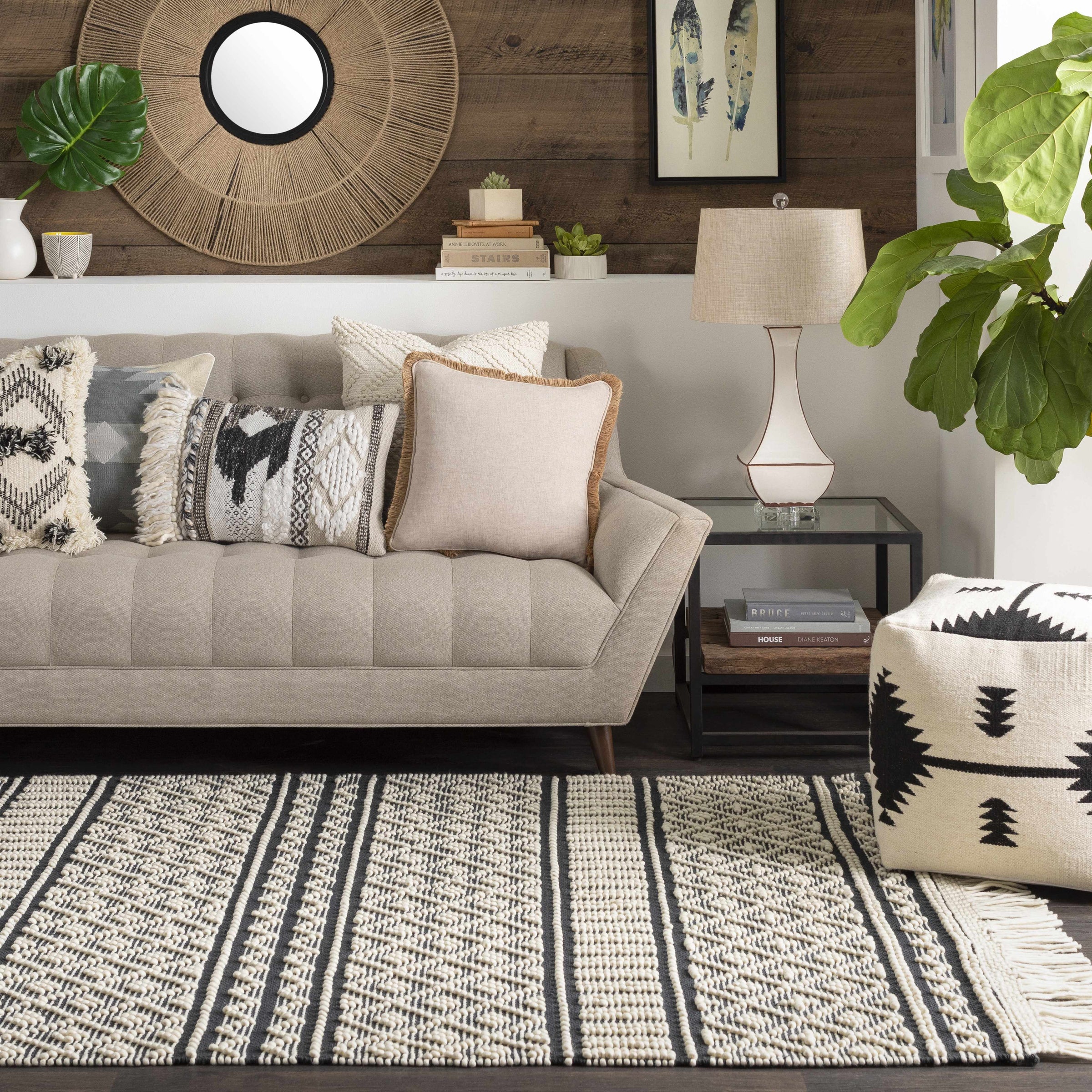 Farmhouse Tassels FTS-2300 Hand Woven Rug