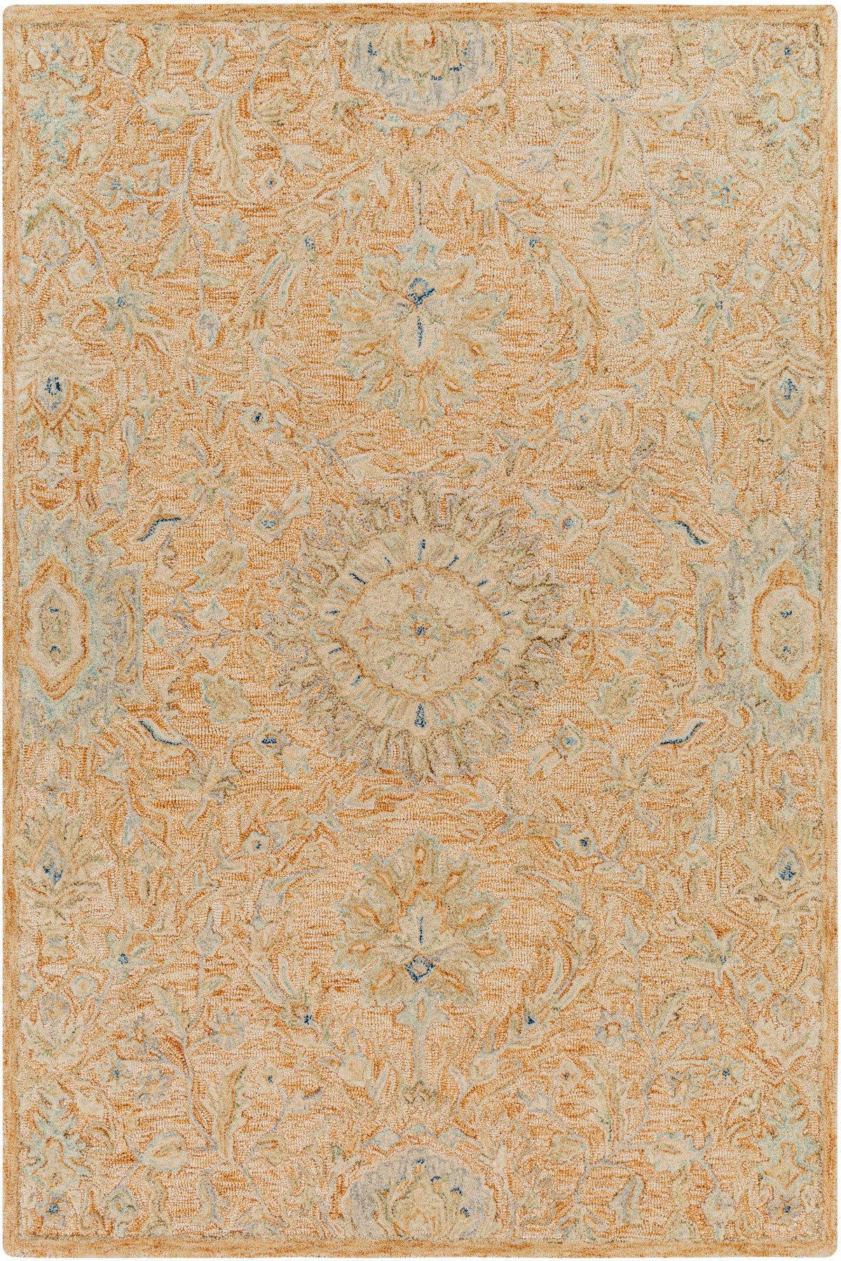 Rust Hand Tufted 100% Wool Traditional Rectangle Handmade rug, Indoor use only, no fringe, non-washable. runner also available