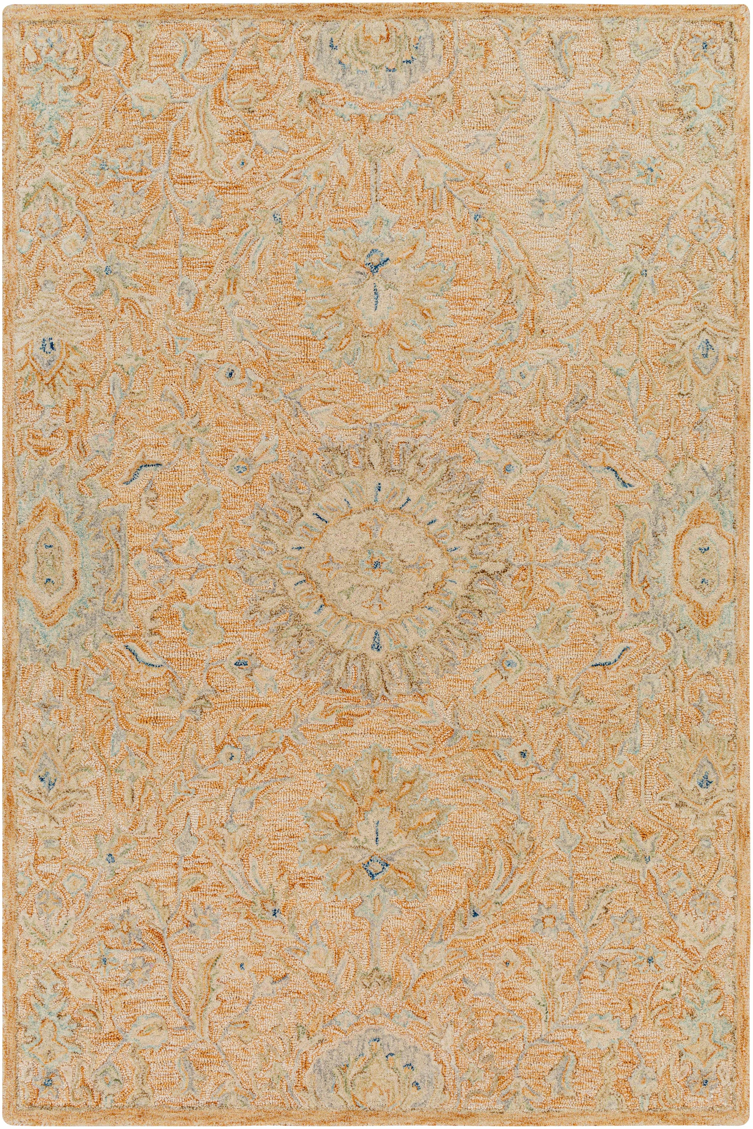 Rust Hand Tufted 100% Wool Traditional Rectangle Handmade rug, Indoor use only, no fringe, non-washable. runner also available