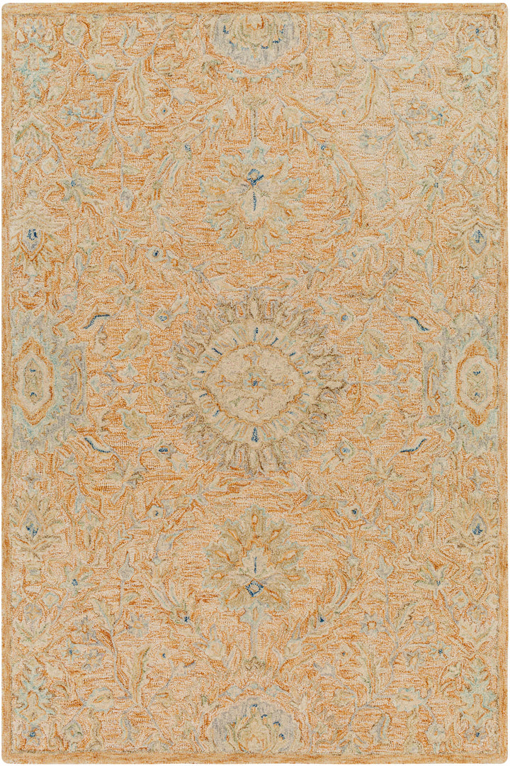 Rust Hand Tufted 100% Wool Traditional Rectangle Handmade rug, Indoor use only, no fringe, non-washable. runner also available