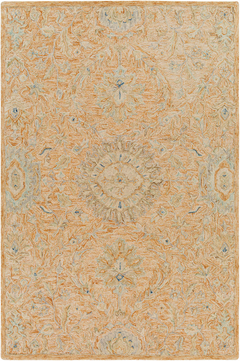 Rust Hand Tufted 100% Wool Traditional Rectangle Handmade rug, Indoor use only, no fringe, non-washable. runner also available