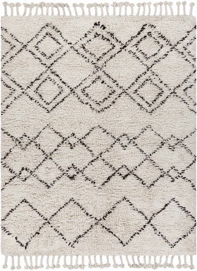 Beige Hand Woven 100% Wool Global Rectangle Handmade rug, Indoor use only, has fringe, non-washable. runner also available