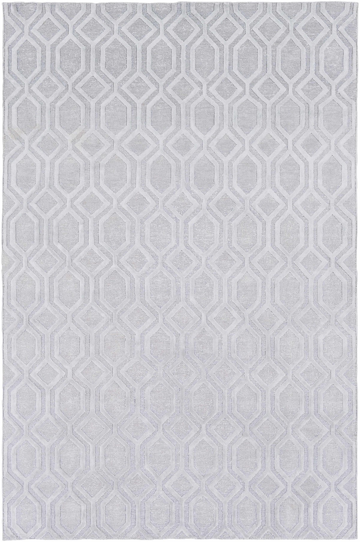 Light Slate Hand Knotted 100% Linen Modern Rectangle Handmade rug, Indoor use only, no fringe, non-washable.