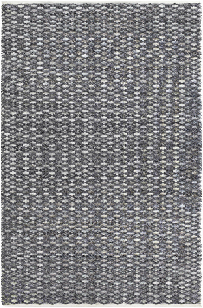 Light Gray Hand Woven 100% Polyester Modern Rectangle Handmade rug, Indoor use only, no fringe, non-washable.