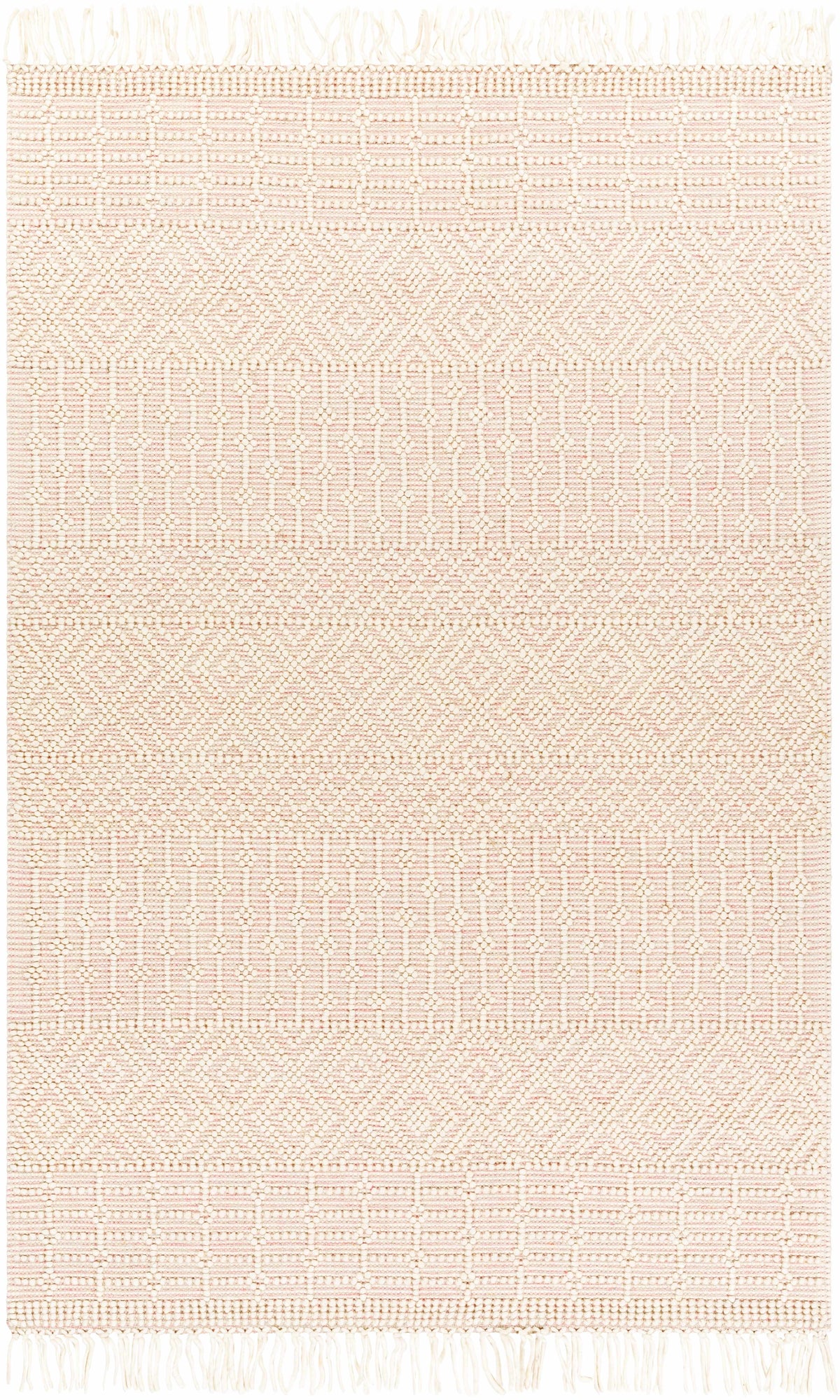 Ivory Hand Woven 100% Wool Global Rectangle Handmade rug, Indoor use only, has fringe, non-washable. runner also available