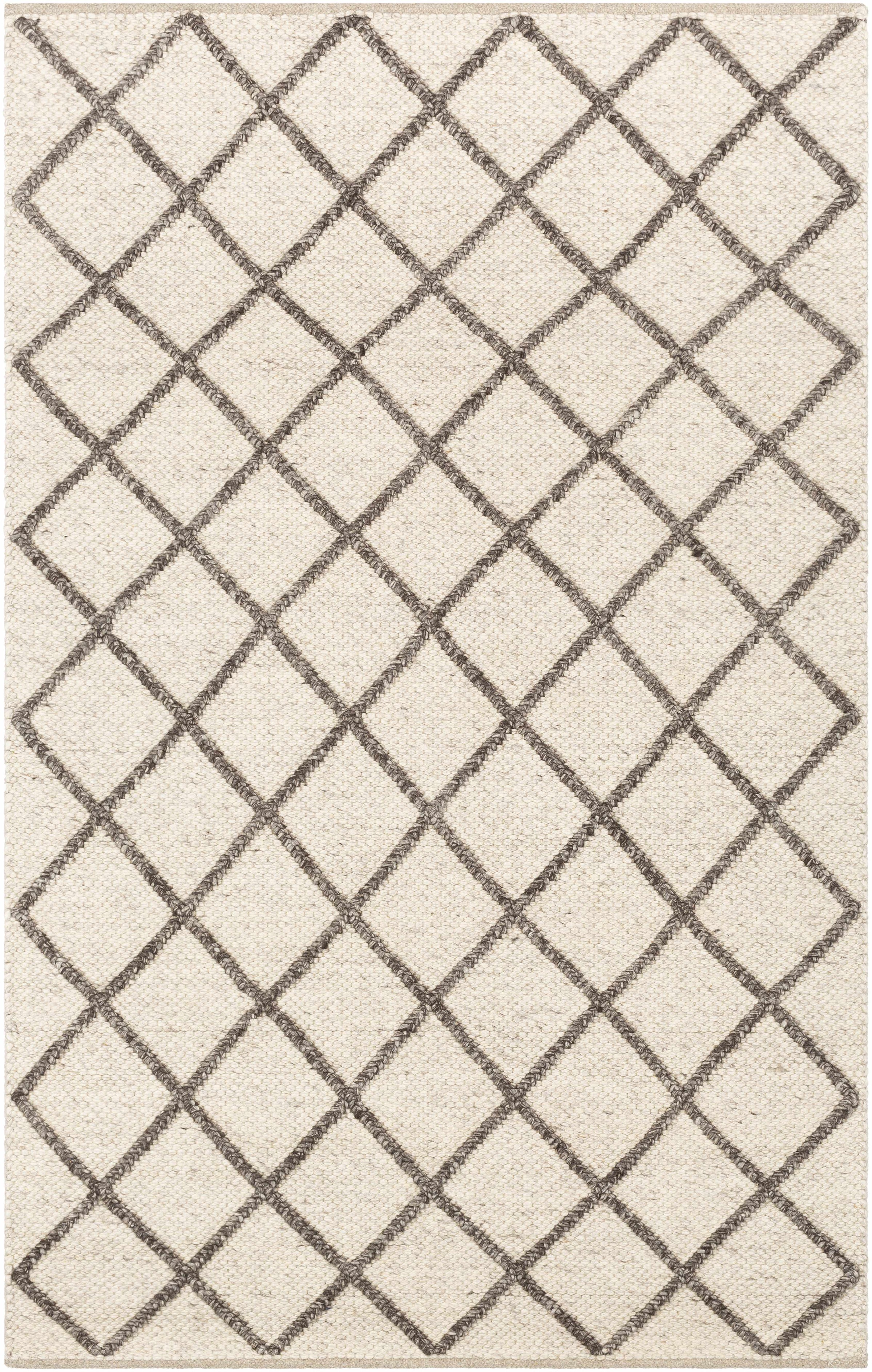 Cream Hand Woven 70% Wool, 30% Viscose Modern Rectangle Handmade rug, Indoor use only, no fringe, non-washable. runner also available