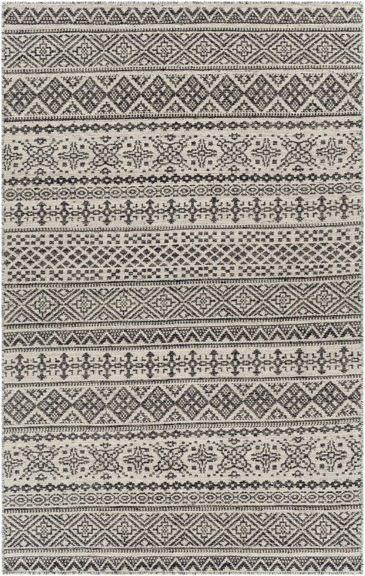 Black Hand Woven 100% Wool Global Rectangle Handmade rug, Indoor use only, no fringe, non-washable. runner also available
