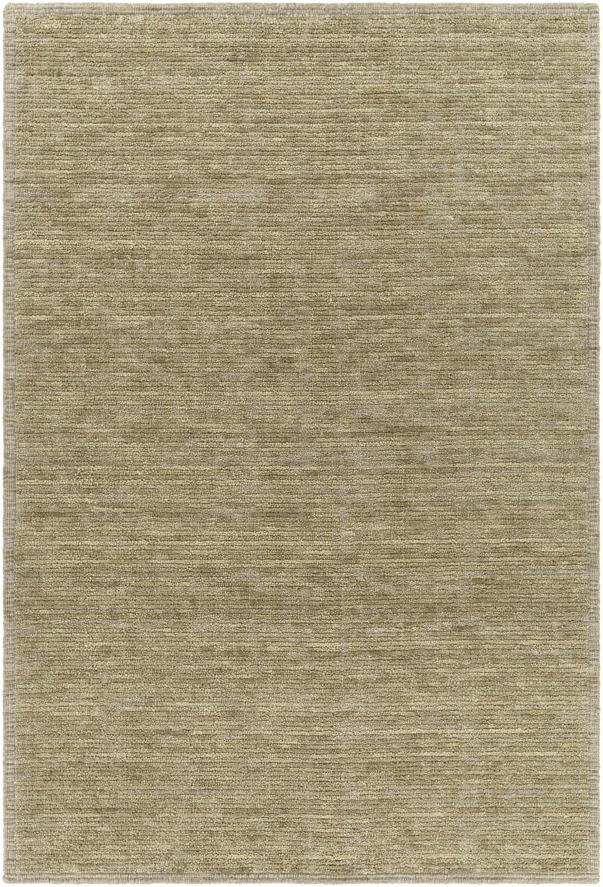 Olive Hand Loomed 100% Wool Modern Rectangle Handmade rug, Indoor use only, no fringe, non-washable.