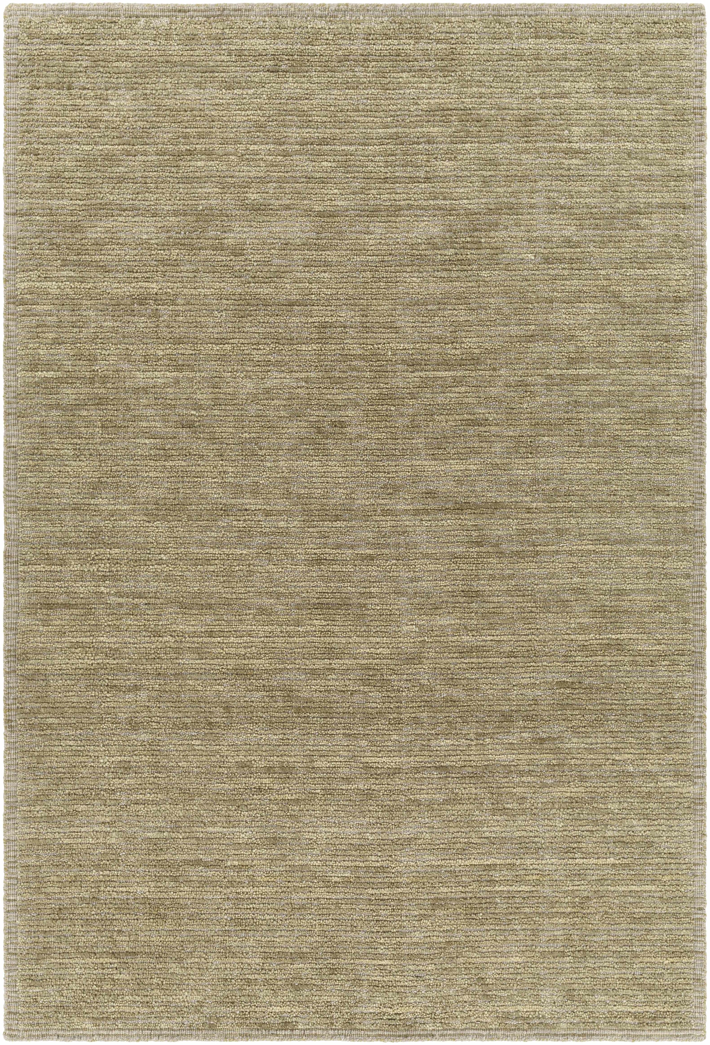 Olive Hand Loomed 100% Wool Modern Rectangle Handmade rug, Indoor use only, no fringe, non-washable.