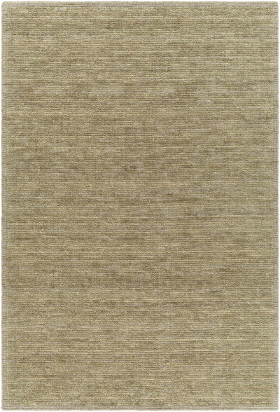 Olive Hand Loomed 100% Wool Modern Rectangle Handmade rug, Indoor use only, no fringe, non-washable.