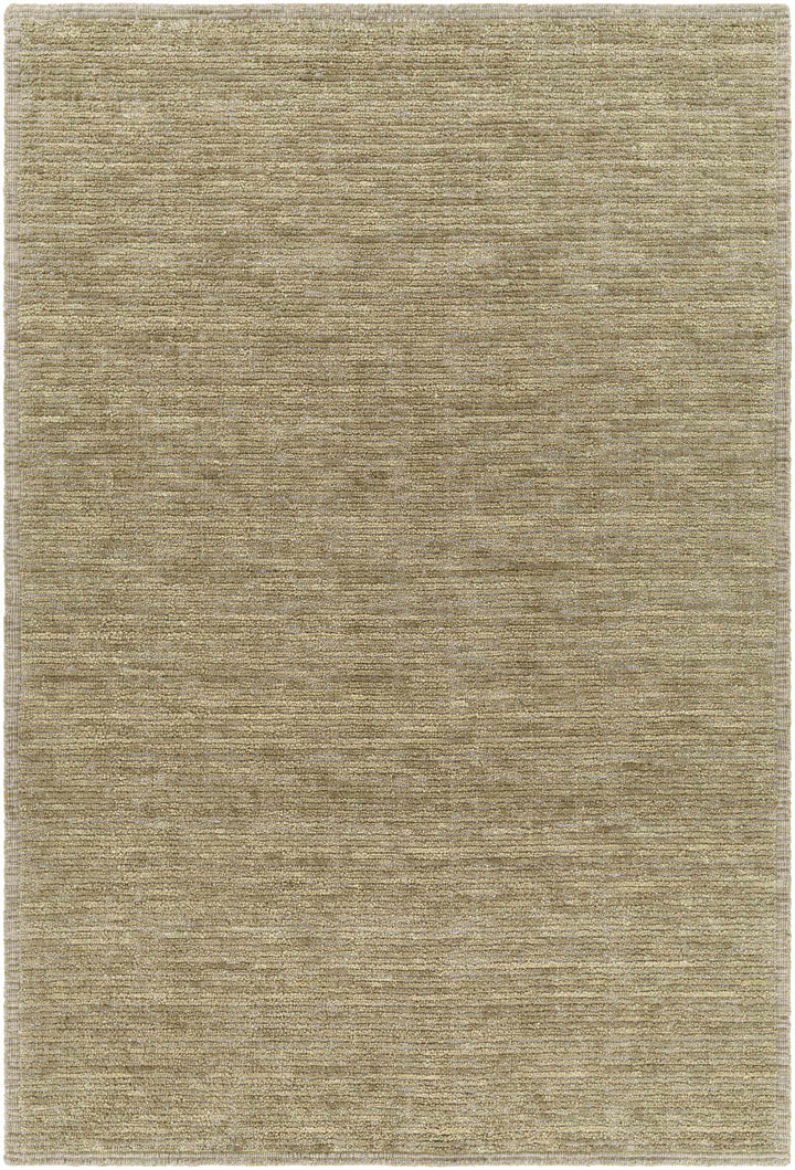 Olive Hand Loomed 100% Wool Modern Rectangle Handmade rug, Indoor use only, no fringe, non-washable.