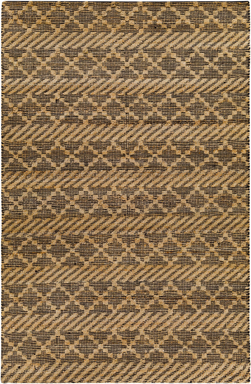 Tan Hand Woven 80% Jute, 20% Cotton Global Rectangle Handmade rug, Indoor use only, no fringe, non-washable. runner also available