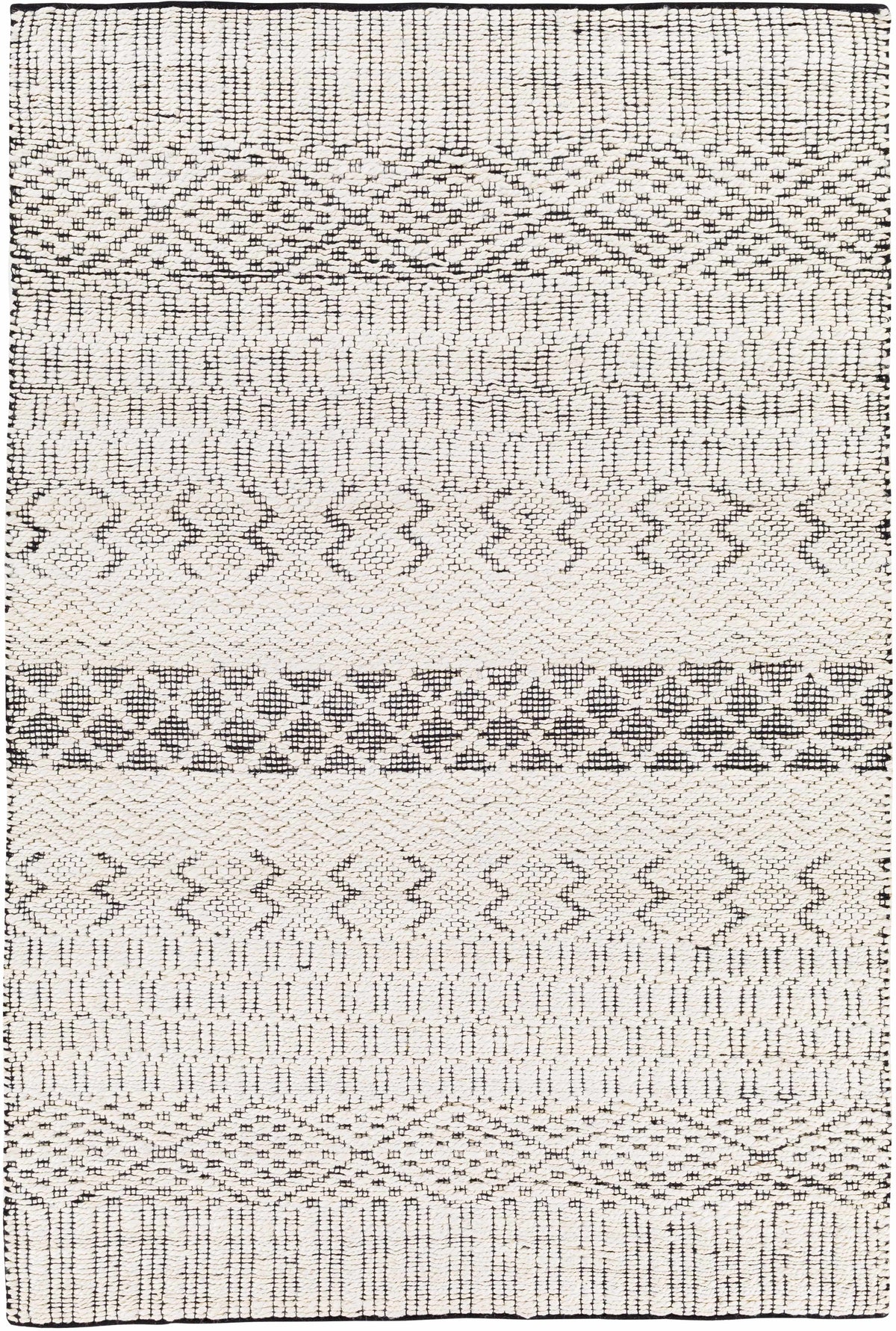Cream Hand Woven 80% Jute, 20% Cotton Global Rectangle Handmade rug, Indoor use only, no fringe, non-washable. runner also available