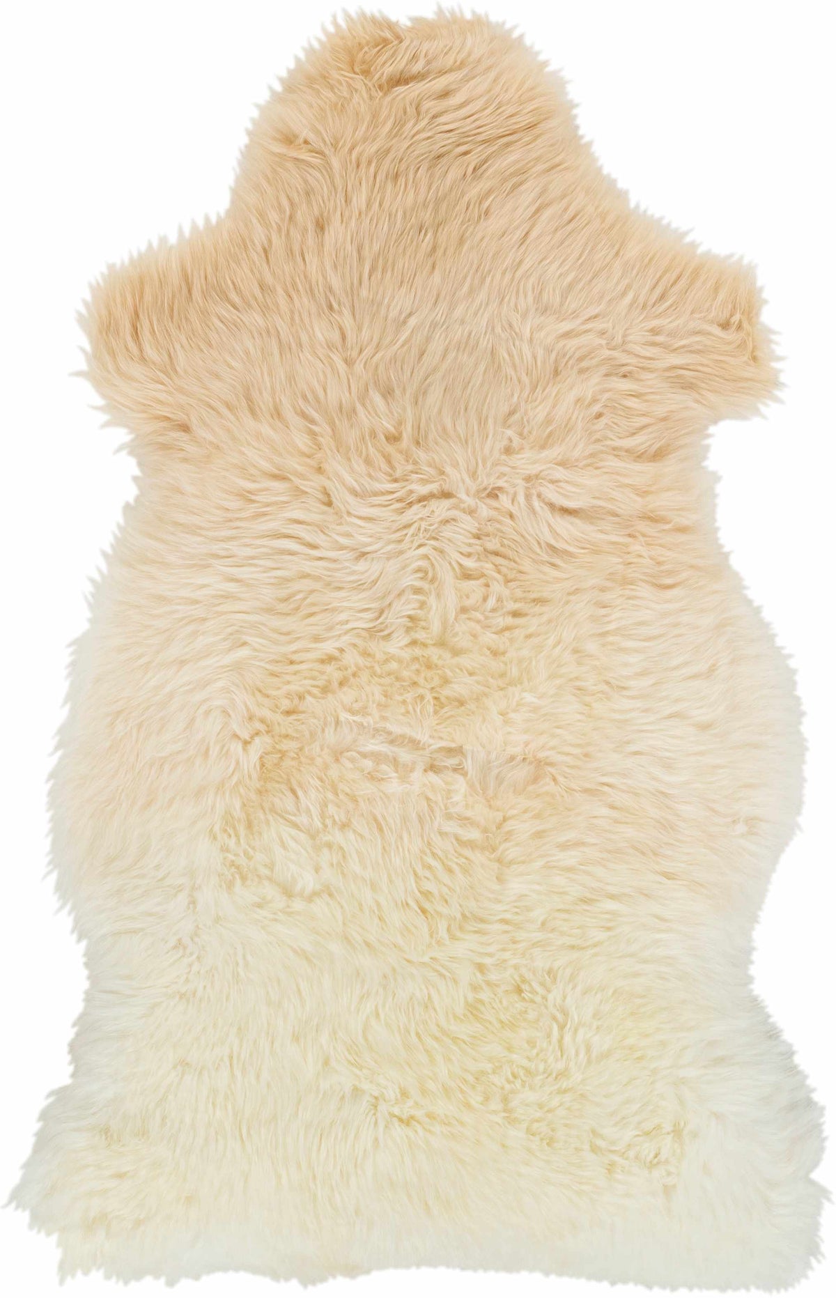 Cream Hand Crafted 100% Sheepskin Modern Rectangle Handmade rug, Indoor use only, no fringe, non-washable.