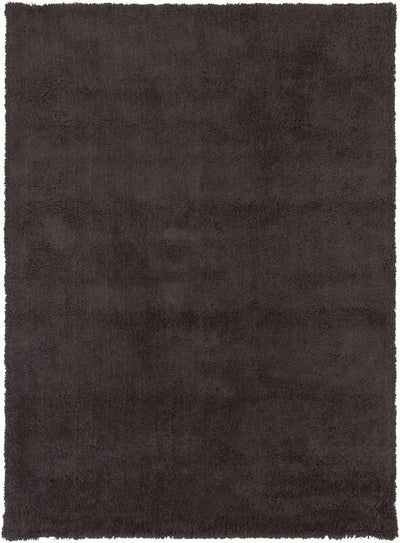 Dark Brown Hand Woven 100% Polyester Cottage Rectangle Handmade rug, Indoor use only, no fringe, non-washable.