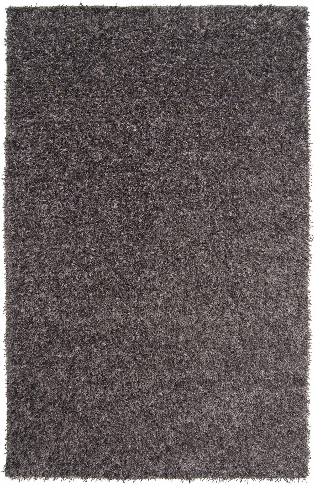 Charcoal Hand Woven 100% Polyester Modern Rectangle Handmade rug, Indoor use only, no fringe, non-washable.