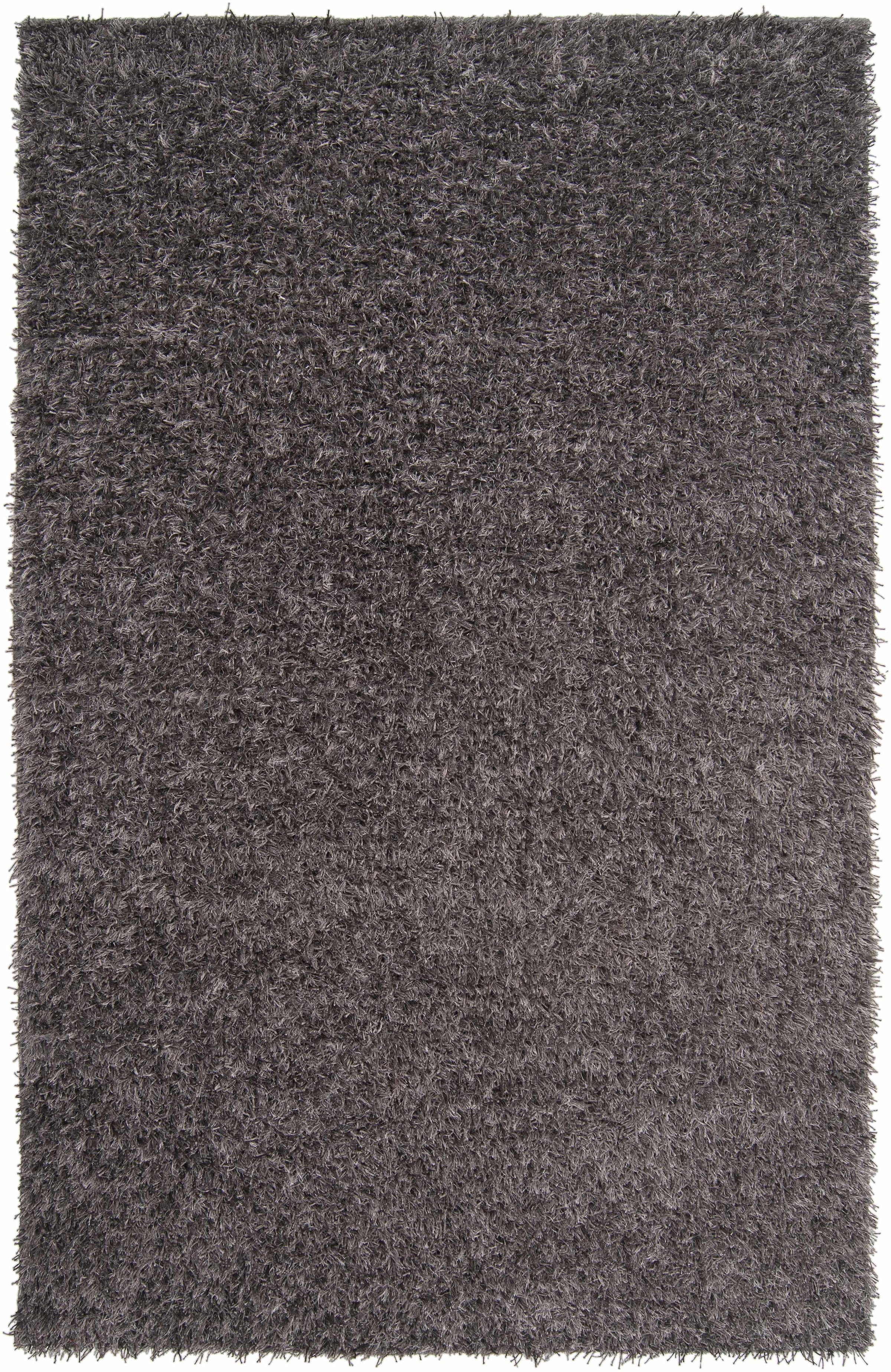 Charcoal Hand Woven 100% Polyester Modern Rectangle Handmade rug, Indoor use only, no fringe, non-washable.