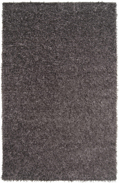 Charcoal Hand Woven 100% Polyester Modern Rectangle Handmade rug, Indoor use only, no fringe, non-washable.