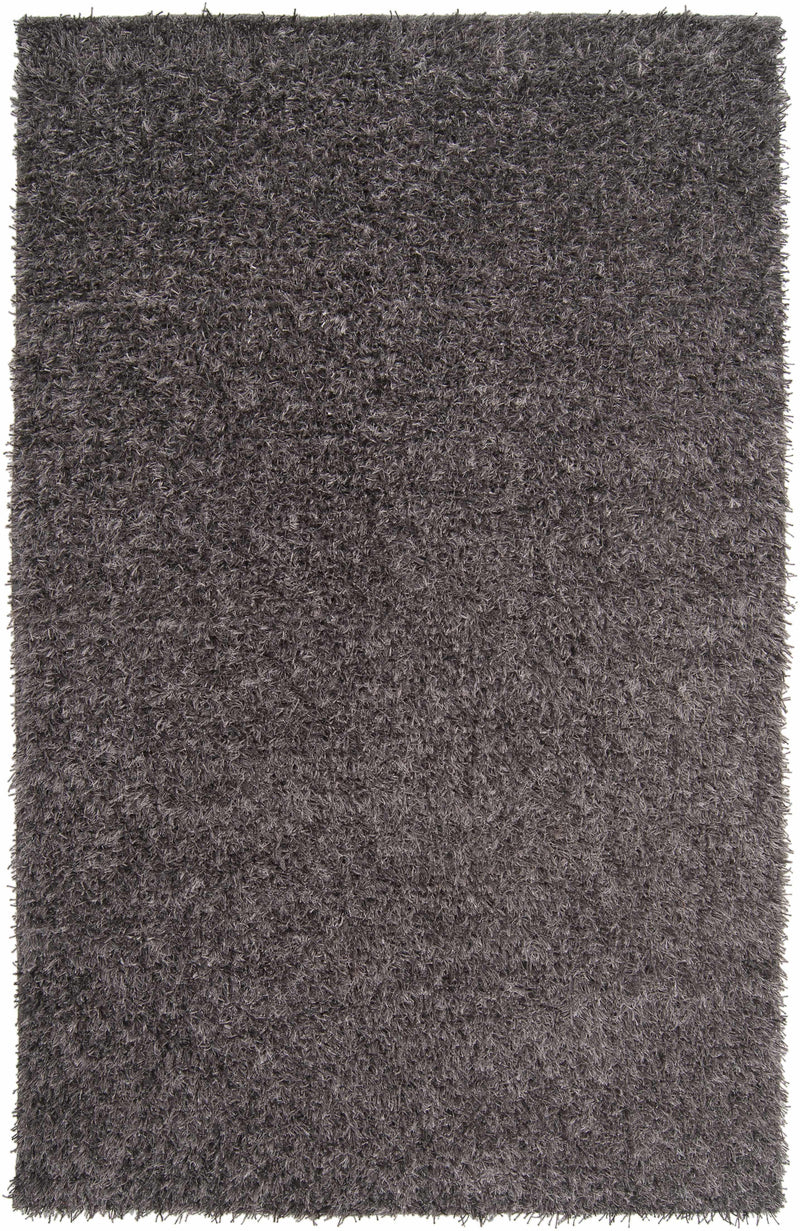 Charcoal Hand Woven 100% Polyester Modern Rectangle Handmade rug, Indoor use only, no fringe, non-washable.