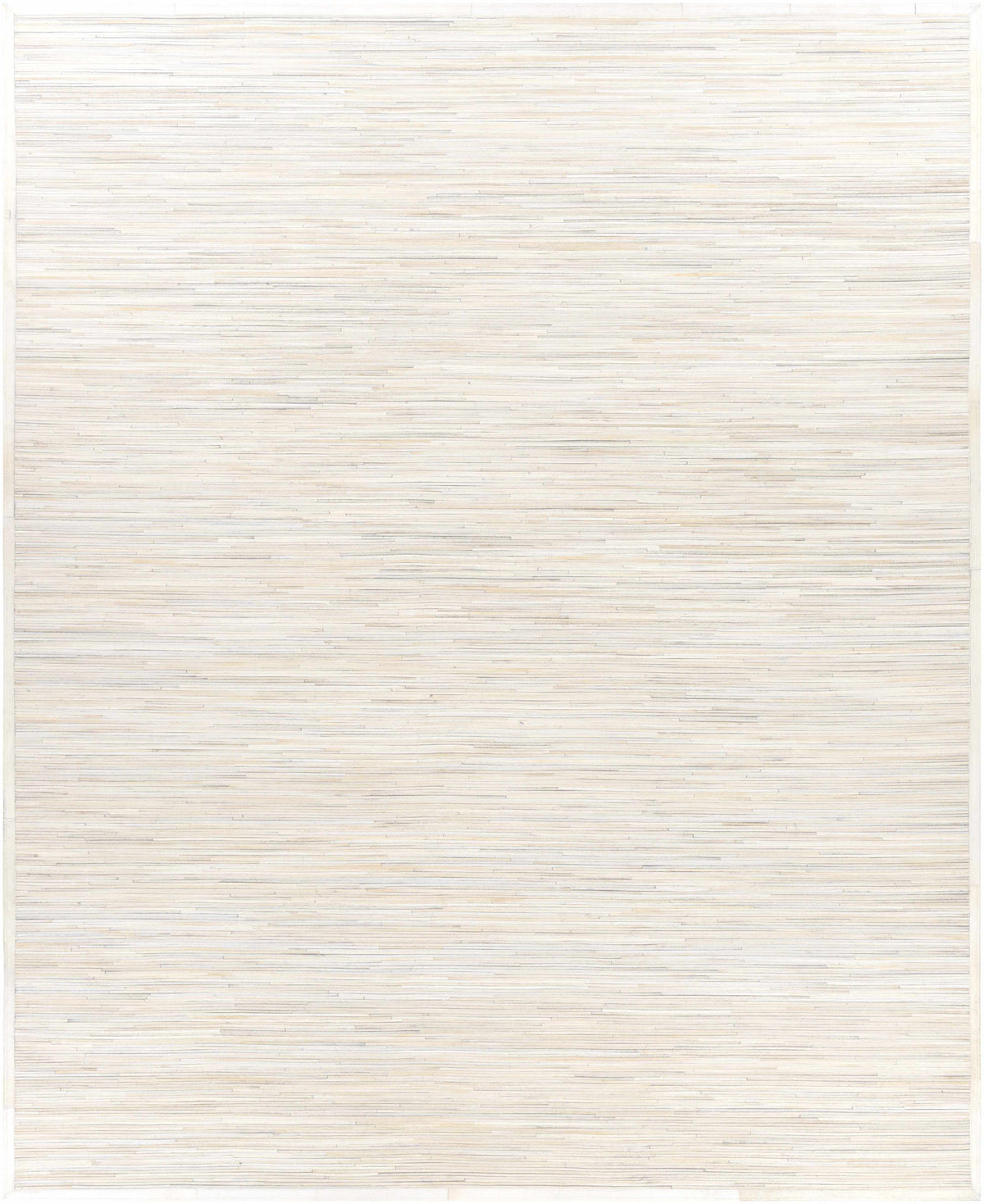 White Hand Crafted 100% Hair On Hide Cottage Rectangle Handmade rug, Indoor use only, no fringe, non-washable.