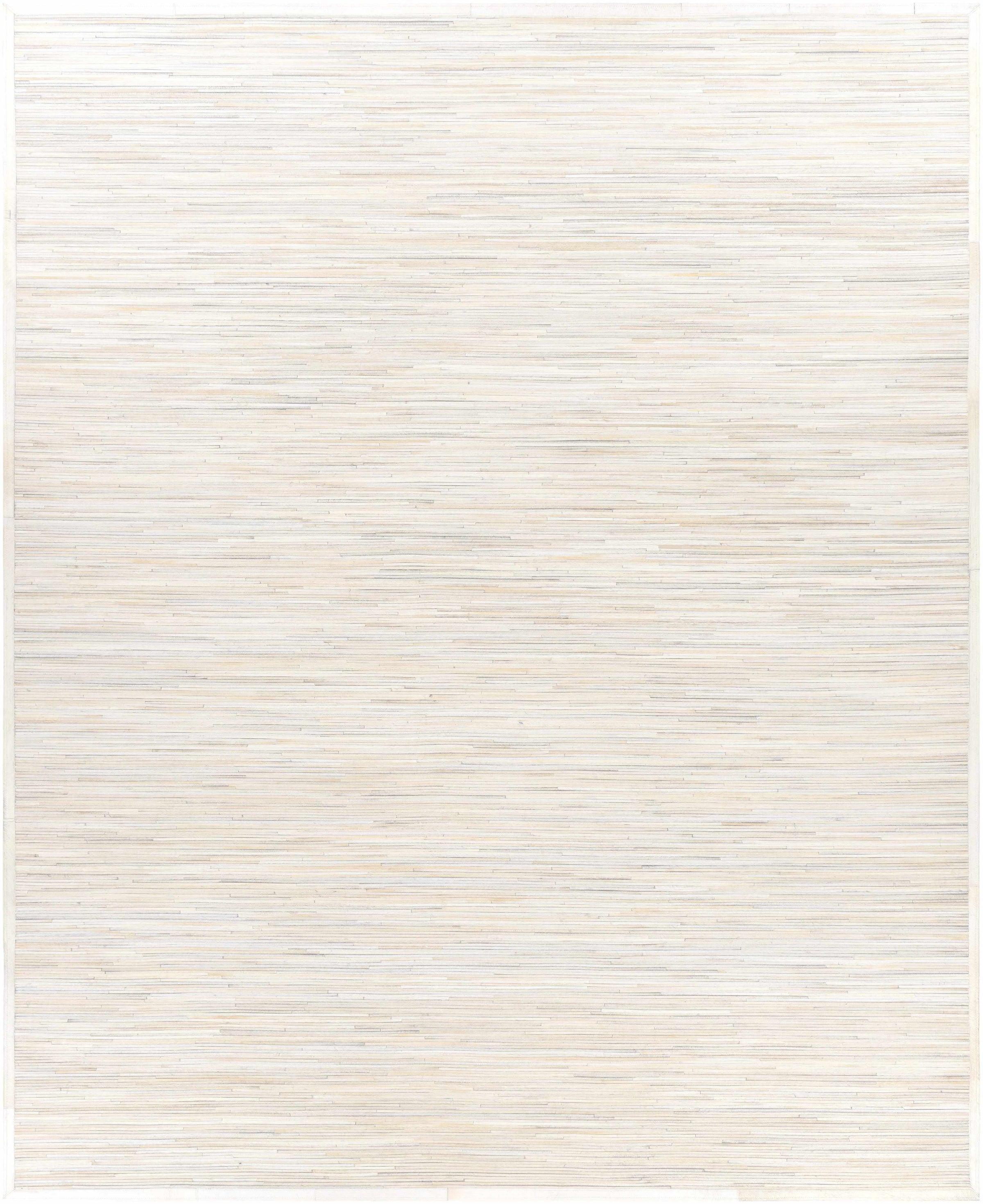 White Hand Crafted 100% Hair On Hide Cottage Rectangle Handmade rug, Indoor use only, no fringe, non-washable.