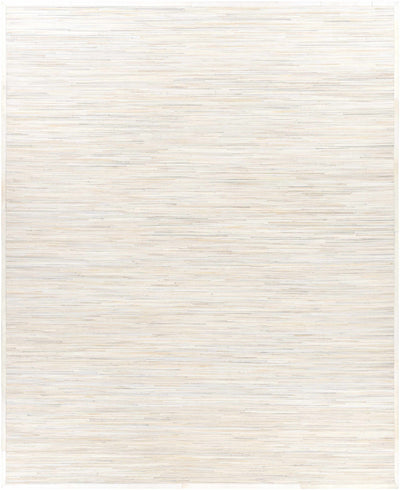 White Hand Crafted 100% Hair On Hide Cottage Rectangle Handmade rug, Indoor use only, no fringe, non-washable.