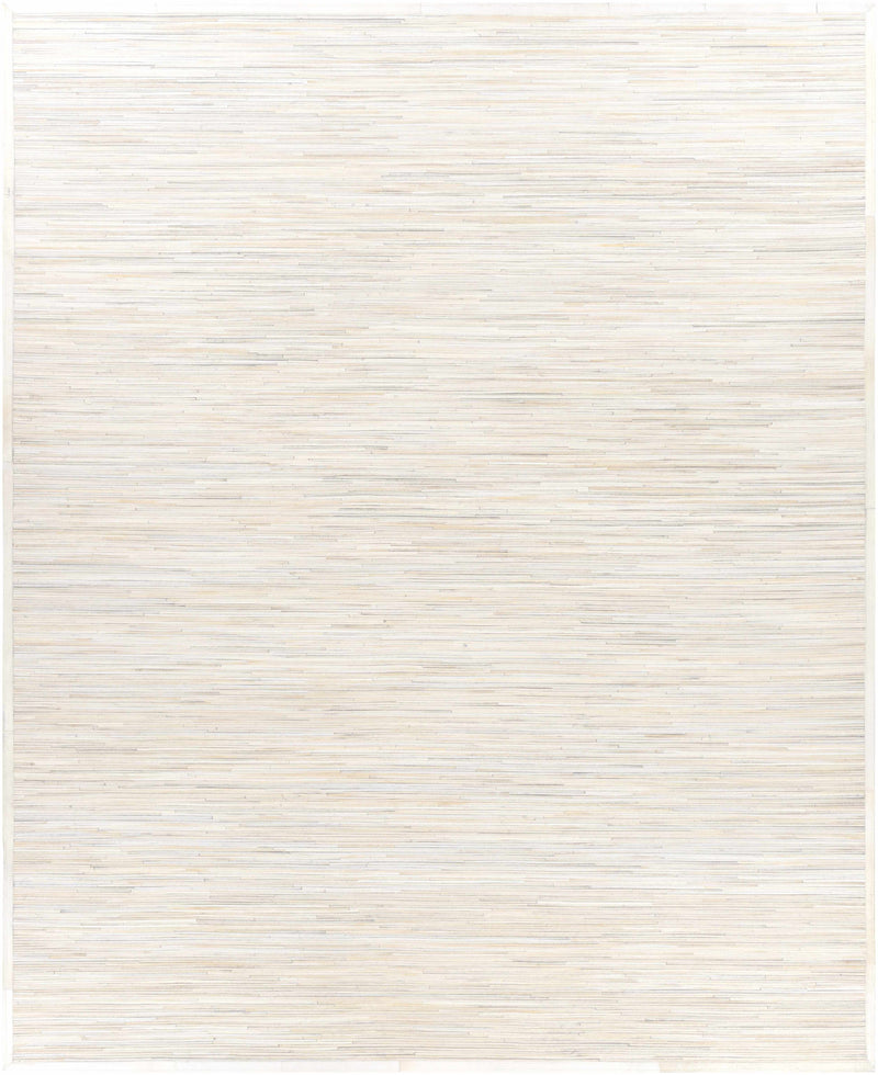 White Hand Crafted 100% Hair On Hide Cottage Rectangle Handmade rug, Indoor use only, no fringe, non-washable.