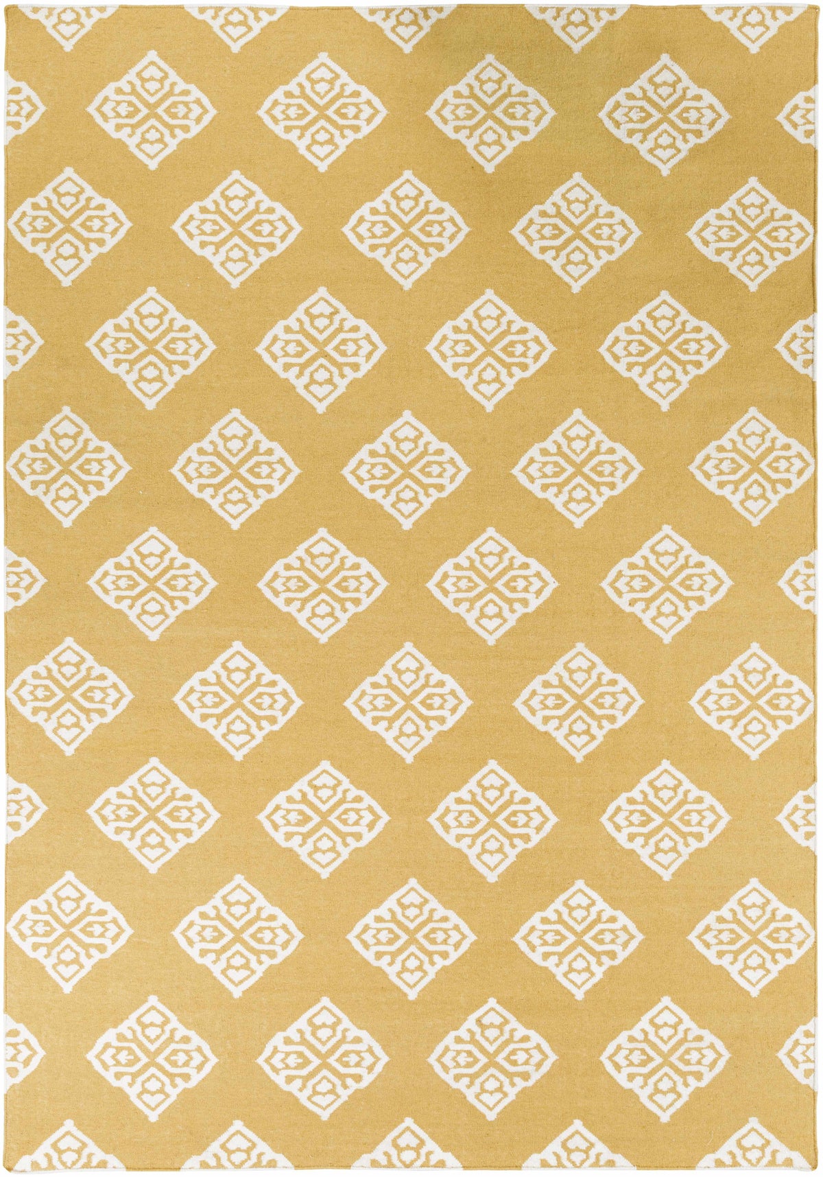 Mustard Hand Woven 100% Wool Modern Rectangle Handmade rug, Indoor use only, no fringe, non-washable. runner also available