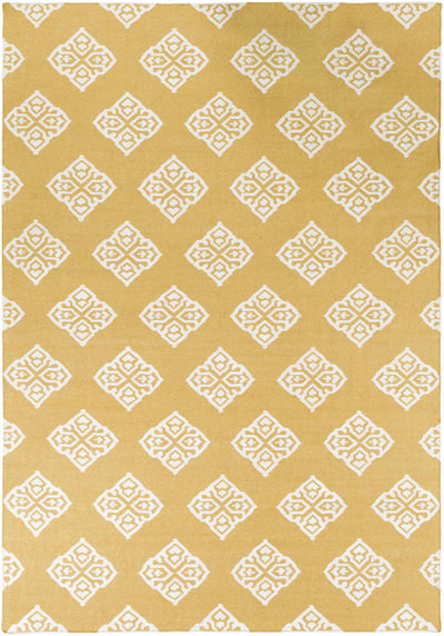 Mustard Hand Woven 100% Wool Modern Rectangle Handmade rug, Indoor use only, no fringe, non-washable. runner also available