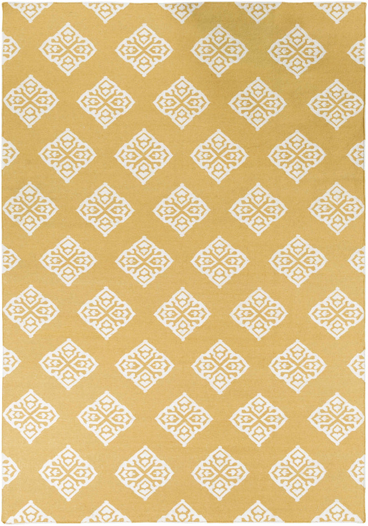 Mustard Hand Woven 100% Wool Modern Rectangle Handmade rug, Indoor use only, no fringe, non-washable. runner also available