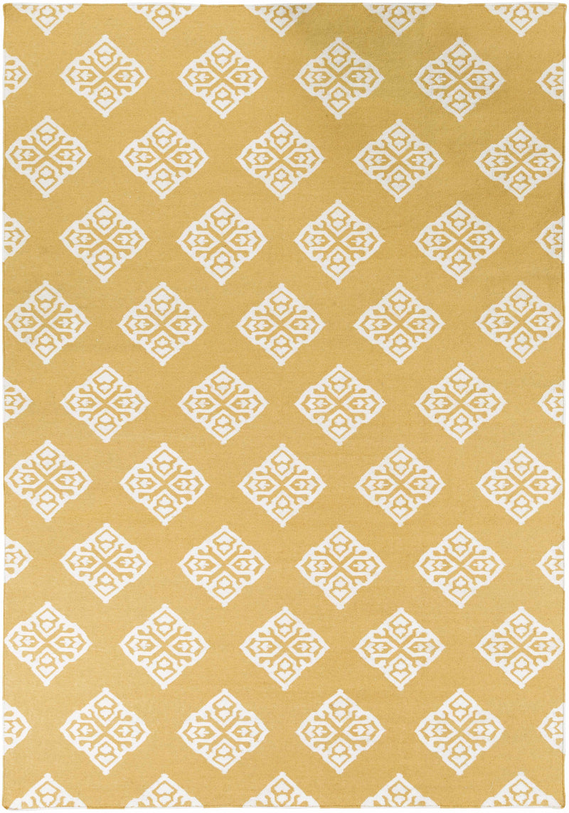Mustard Hand Woven 100% Wool Modern Rectangle Handmade rug, Indoor use only, no fringe, non-washable. runner also available
