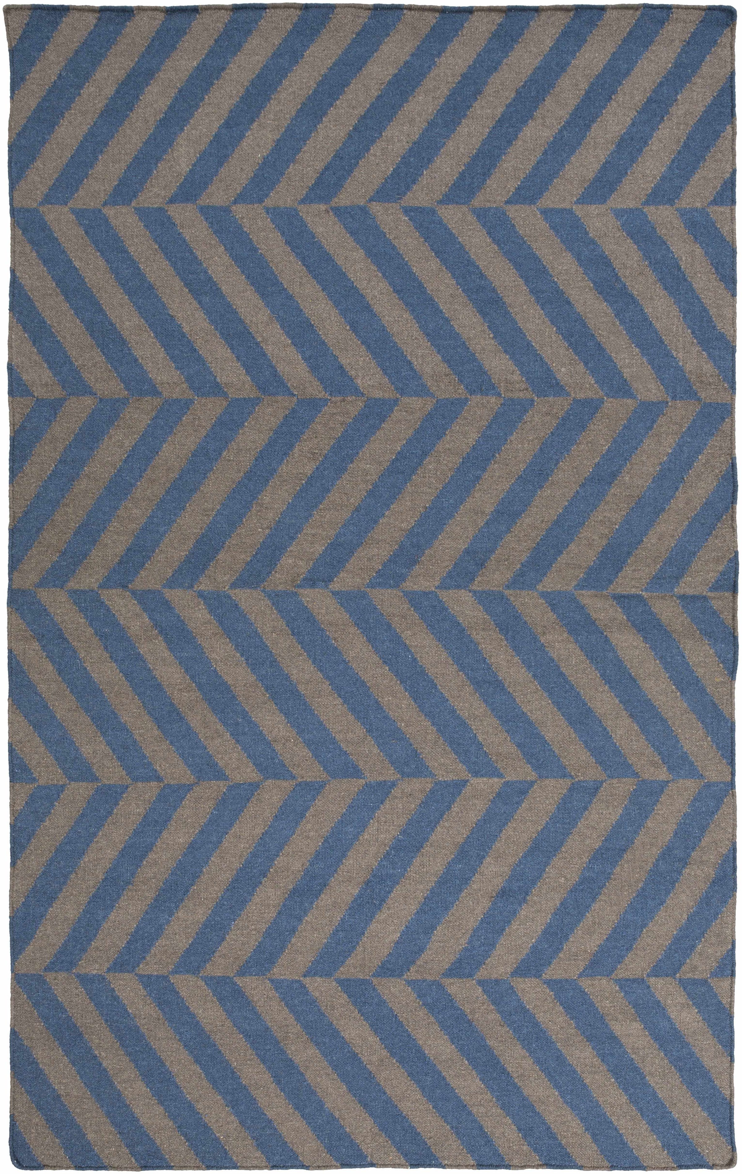 Dark Blue Hand Woven 100% Wool Modern Rectangle Handmade rug, Indoor use only, no fringe, non-washable. runner also available
