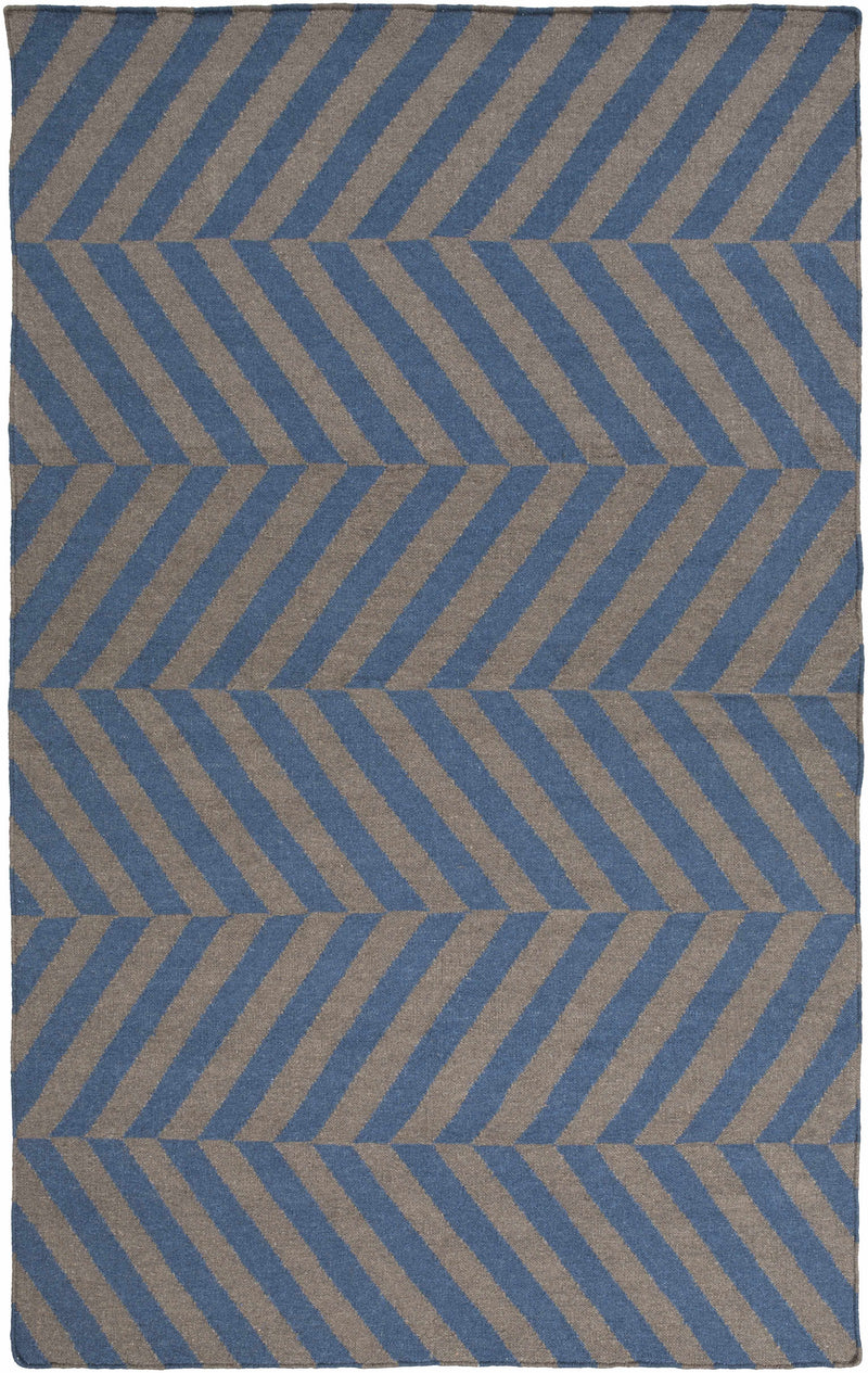 Dark Blue Hand Woven 100% Wool Modern Rectangle Handmade rug, Indoor use only, no fringe, non-washable. runner also available