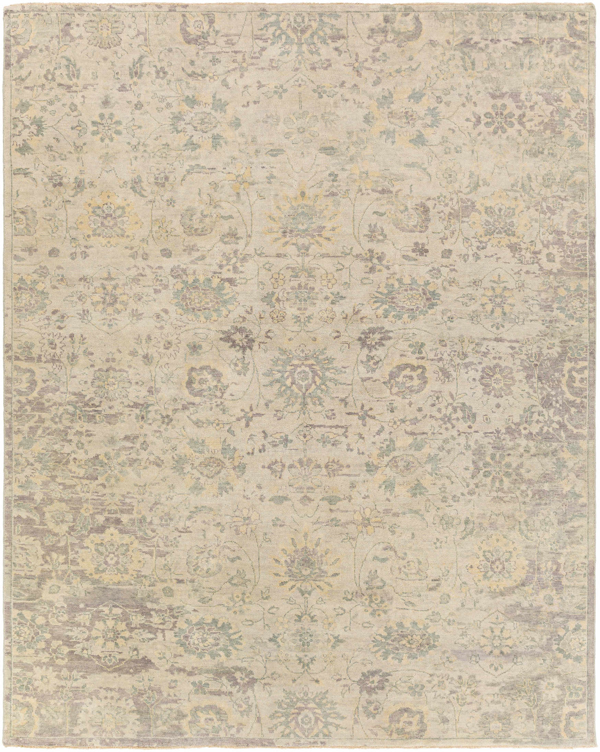 Wheat Hand Knotted 100% Wool Traditional Rectangle Handmade rug, Indoor use only, has fringe, non-washable.