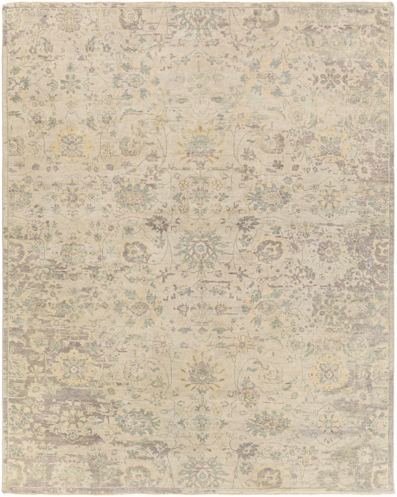 Wheat Hand Knotted 100% Wool Traditional Rectangle Handmade rug, Indoor use only, has fringe, non-washable.